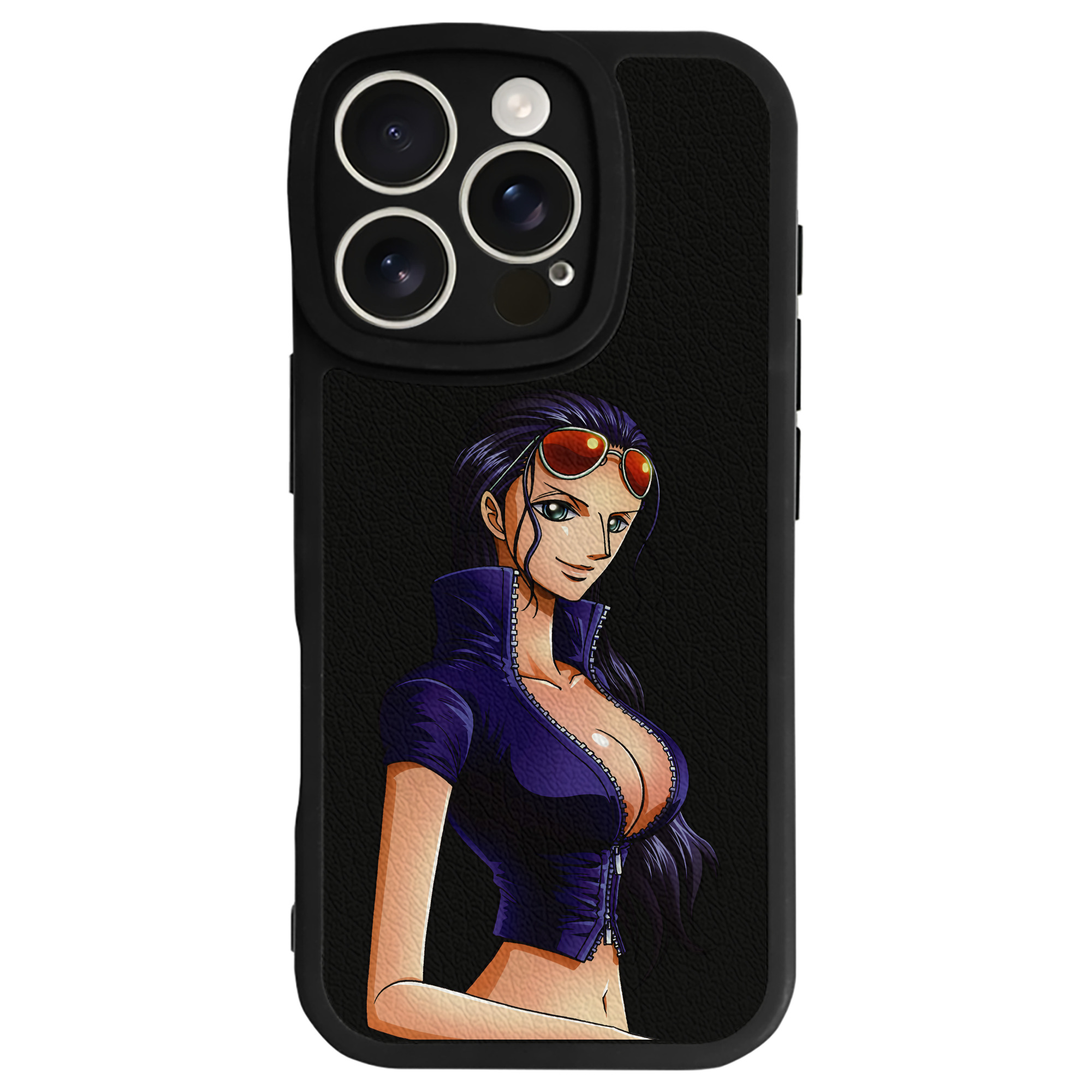 （画像用） ワンピース ニコ・ロビン ONE PIECE Nico Robin 【iPhone 16シリーズ対応】シリコンスマホケース（レザー調） 材質：シリコン